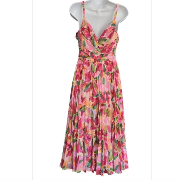 Adrianna Papell Multicolor Floral Midi Dress - Picture 5 of 7